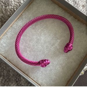 David Yurman 5mm Pink Aluminum Renaissance Cuff
